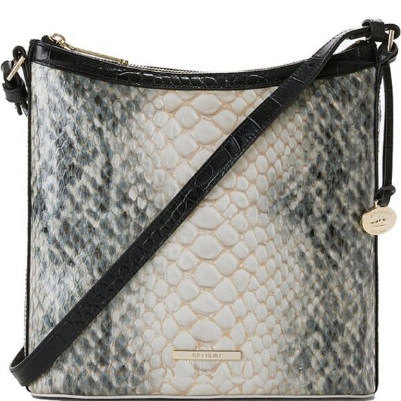 NWT ✅ Brahmin KATIE BLACK ROCKAWAY Leather Crossbody Bag ⭐NWT, COA, DUST BAG - Picture 1 of 11